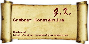 Grabner Konstantina névjegykártya